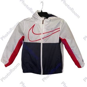 Nike Youth Jacket Size 6-7 Years Red/White/Blue